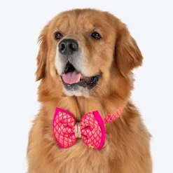 HUFT Royal Rang Bow Tie With Strap For Dog - Pink