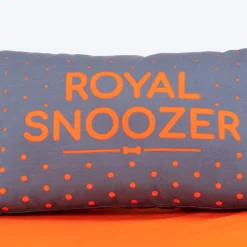 HUFT Royal Snooze Bed for Dog - Grey & Orange