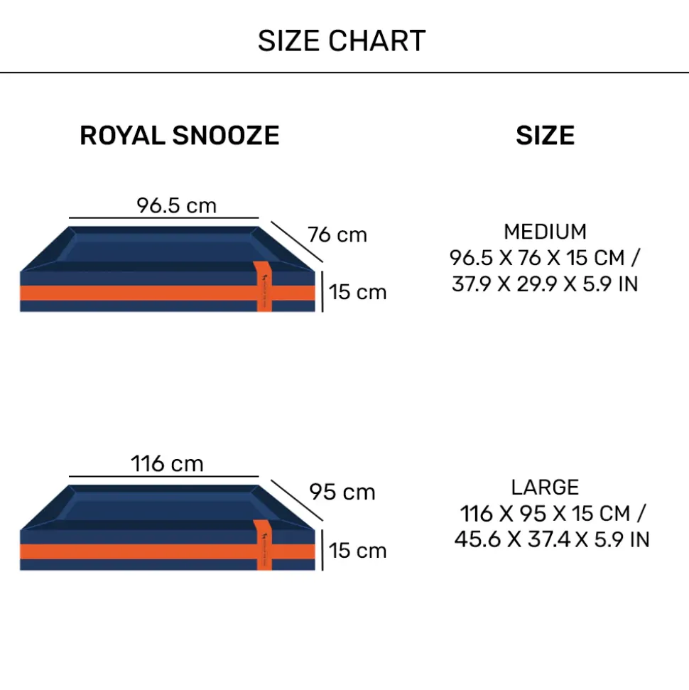 HUFT Royal Snooze Bed for Dog - Navy
