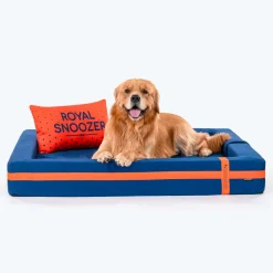 HUFT Royal Snooze Bed for Dog - Navy