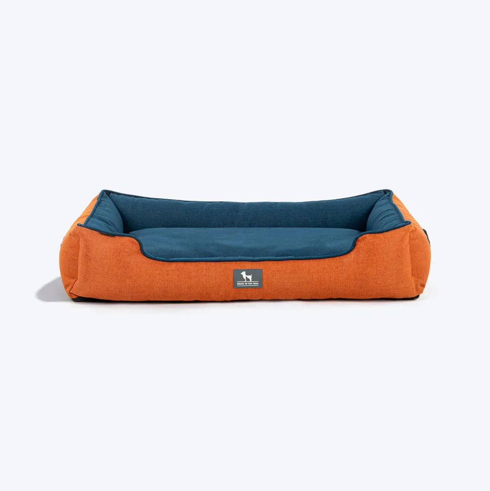 HUFT Rustic Retreat Dog Bed - Rust & Navy