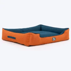 HUFT Rustic Retreat Dog Bed - Rust & Navy
