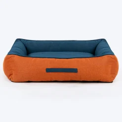 HUFT Rustic Retreat Dog Bed - Rust & Navy