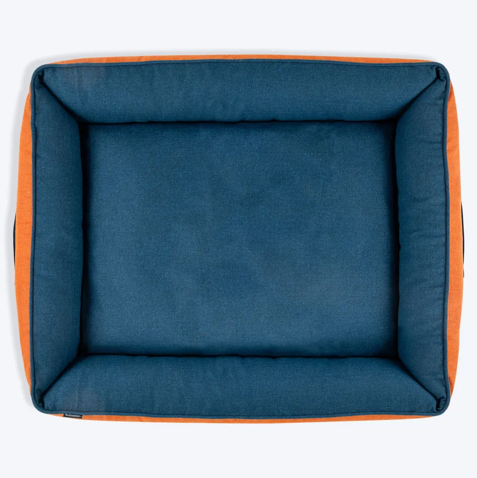 HUFT Rustic Retreat Dog Bed - Rust & Navy