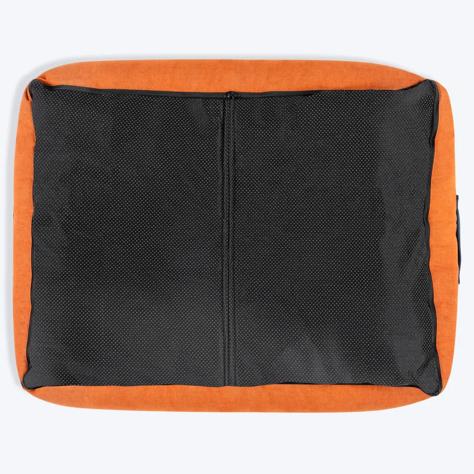 HUFT Rustic Retreat Dog Bed - Rust & Navy
