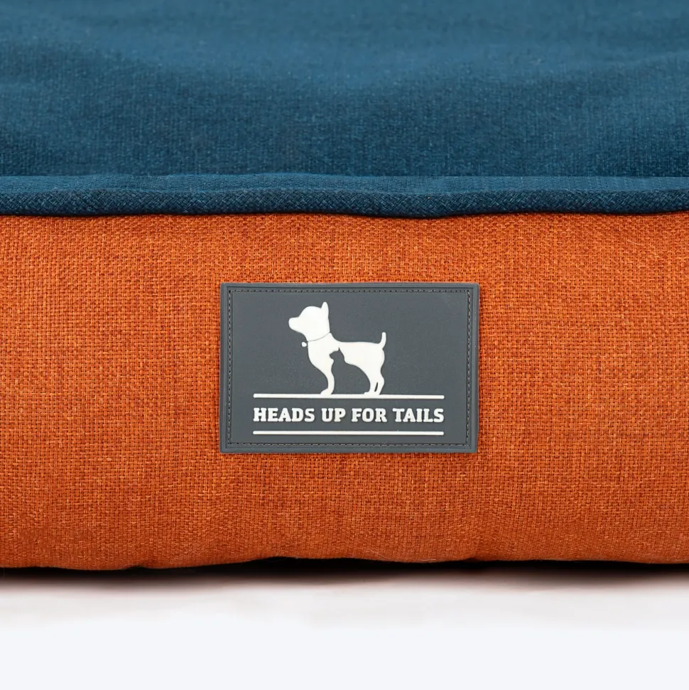 HUFT Rustic Retreat Dog Bed - Rust & Navy
