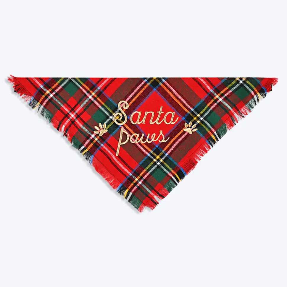 HUFT Santa Paws In Town Dog Bandana (Red and Green)