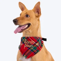 HUFT Santa Paws In Town Dog Bandana (Red and Green)