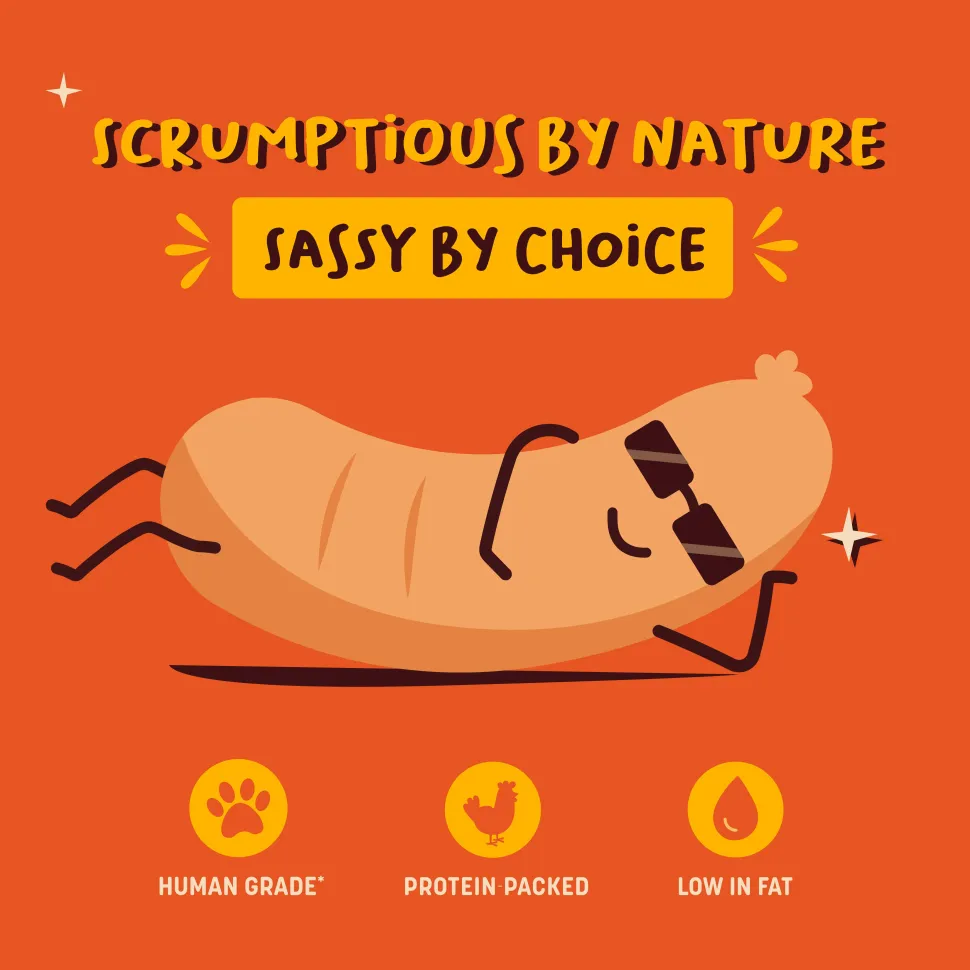 HUFT Sassy Sausage Smokey Air-Dried Dog Treats - Real Chicken - 100gm