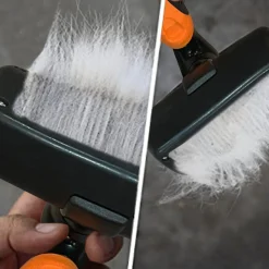 HUFT Self Cleaning Slicker Brush for Dogs - Orange