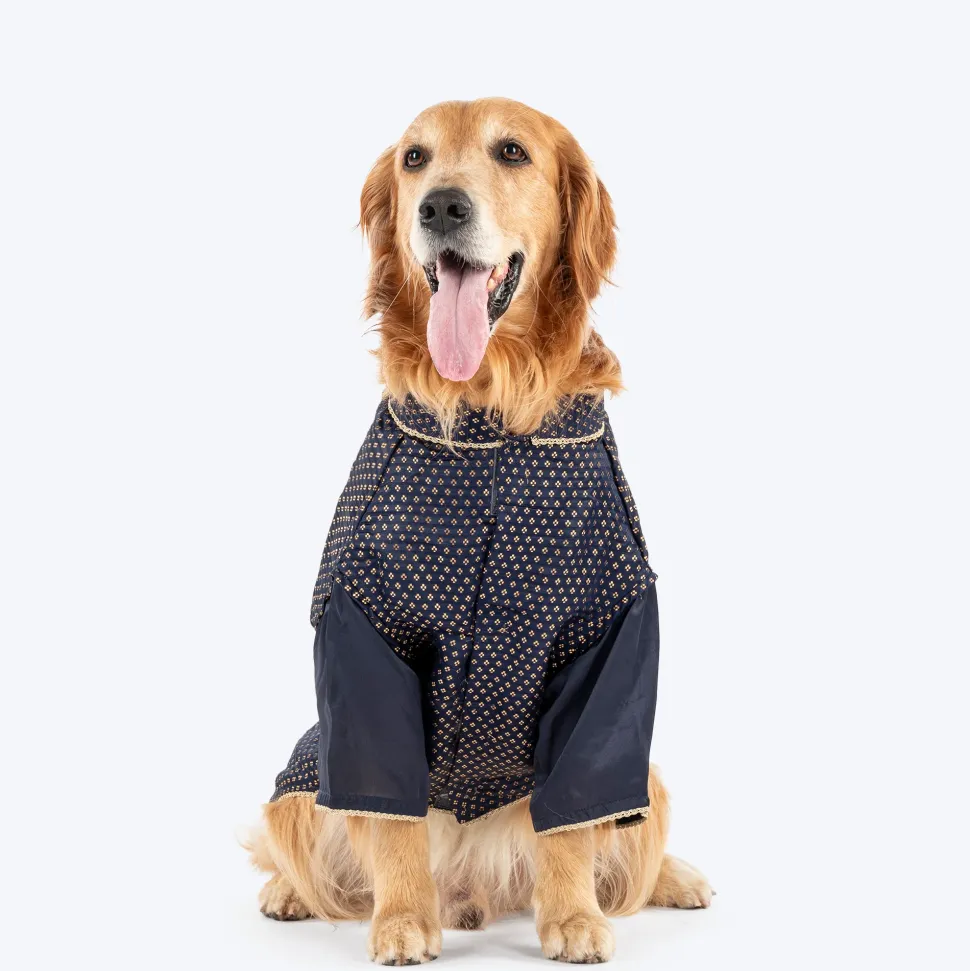 HUFT Shahi Paws Kurta For Dog & Cat - Navy Blue