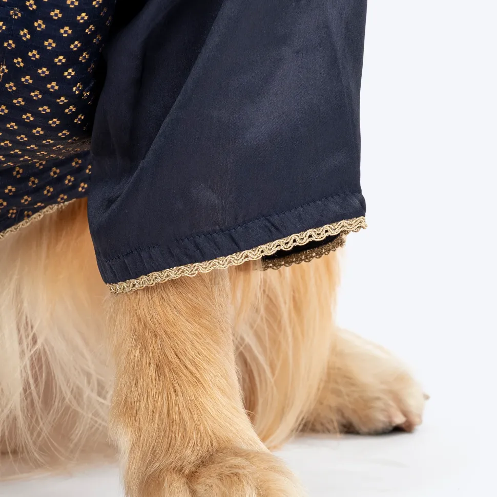 HUFT Shahi Paws Kurta For Dog & Cat - Navy Blue