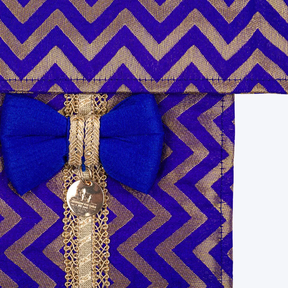 HUFT Shahi Sherwani Bandana For Dog - Royal Blue