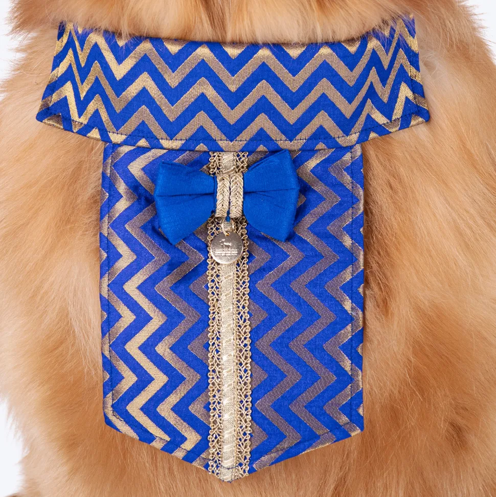 HUFT Shahi Sherwani Bandana For Dog - Royal Blue