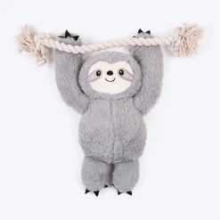 HUFT Sleepy Sloth Plush Toy for Dog - Grey