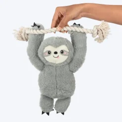 HUFT Sleepy Sloth Plush Toy for Dog - Grey