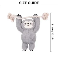 HUFT Sleepy Sloth Plush Toy for Dog - Grey