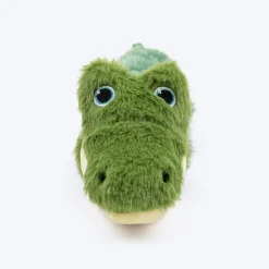 HUFT Slinky Gator Squeaky Plush Toy For Dog - Green