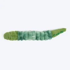 HUFT Slinky Gator Squeaky Plush Toy For Dog - Green