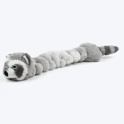 HUFT Slinky Raccoon Squeaky Plush Toy For Dog - Grey