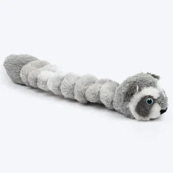 HUFT Slinky Raccoon Squeaky Plush Toy For Dog - Grey