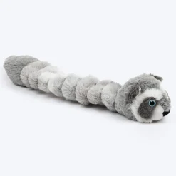 HUFT Slinky Raccoon Squeaky Plush Toy For Dog - Grey