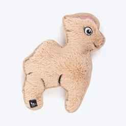 HUFT Snuggellama Squeaky Cuddle Plush Toy For Dog - Brown