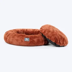 HUFT Snuggle Sphere Donut Bed For Dog & Cat - Brown