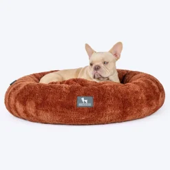 HUFT Snuggle Sphere Donut Bed For Dog & Cat - Brown