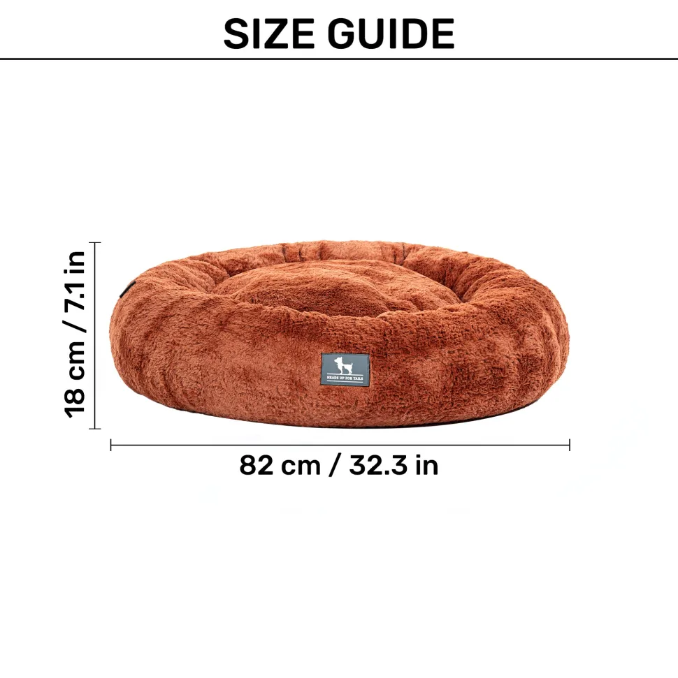 HUFT Snuggle Sphere Donut Bed For Dog & Cat - Brown