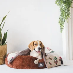 HUFT Snuggle Sphere Donut Bed For Dog & Cat - Brown