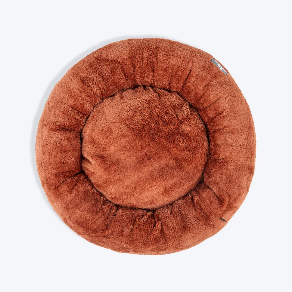 HUFT Snuggle Sphere Donut Bed For Dog & Cat - Brown