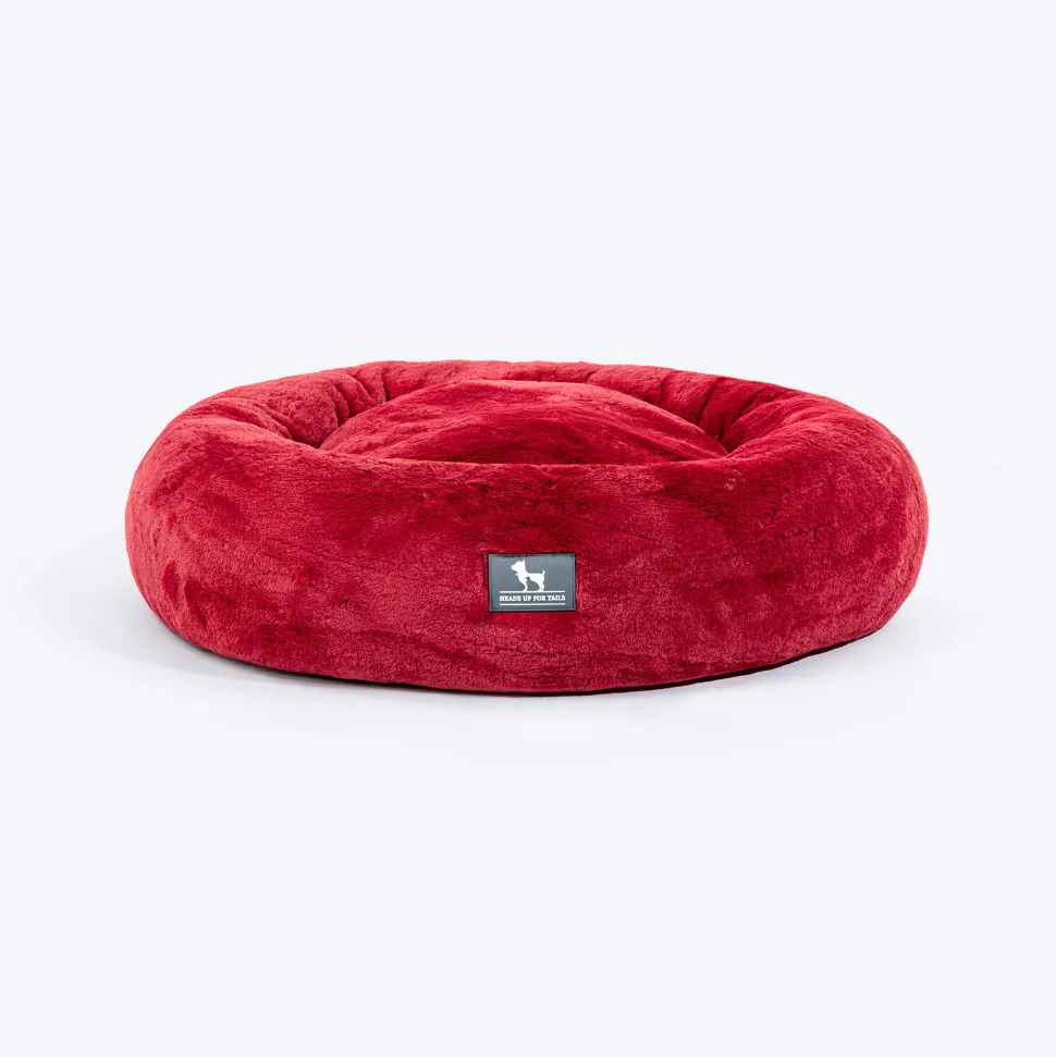 HUFT Snuggle Sphere Donut Bed For Dog & Cat - Red