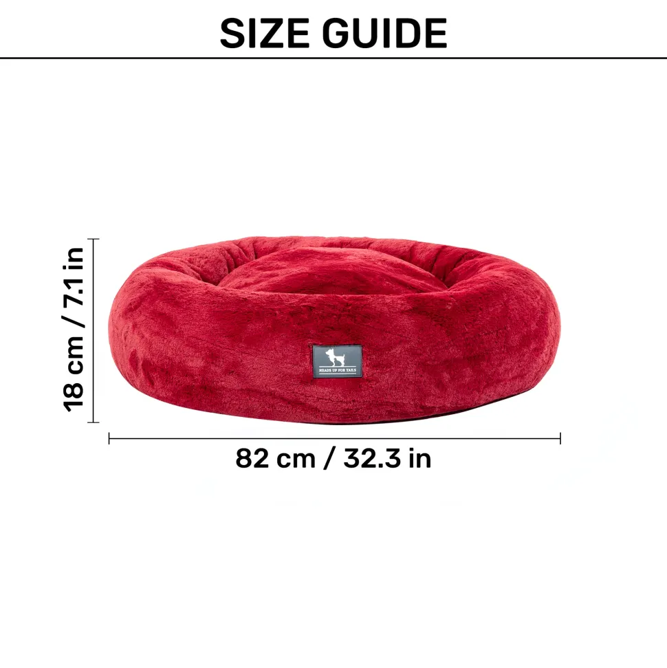 HUFT Snuggle Sphere Donut Bed For Dog & Cat - Red