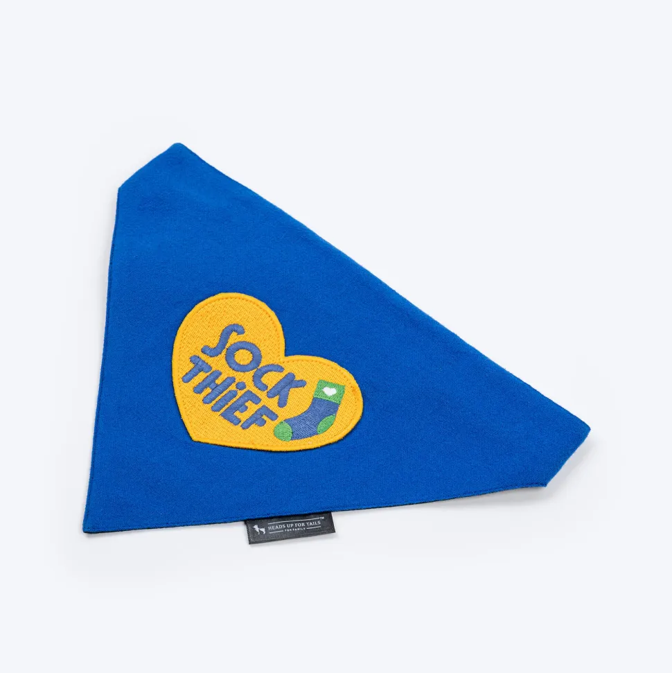 HUFT Socks Thief Bandana For Dog - Blue