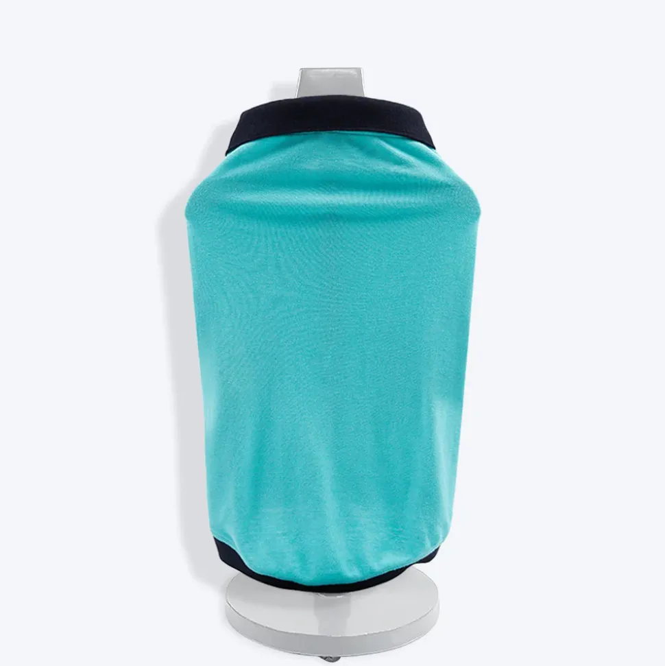 HUFT Solid Polo Dog T-Shirt - Light Blue