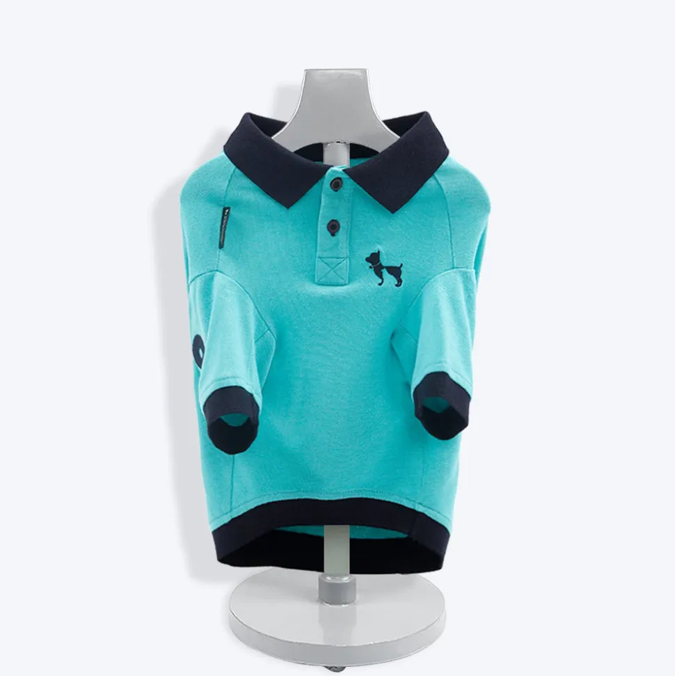 HUFT Solid Polo Dog T-Shirt - Light Blue