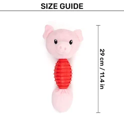 HUFT Squeaky Piggy Plush Toy For Dog - Pink
