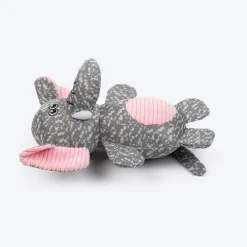 HUFT Squeaky Snugglephant Plush Toy For Dog - Grey