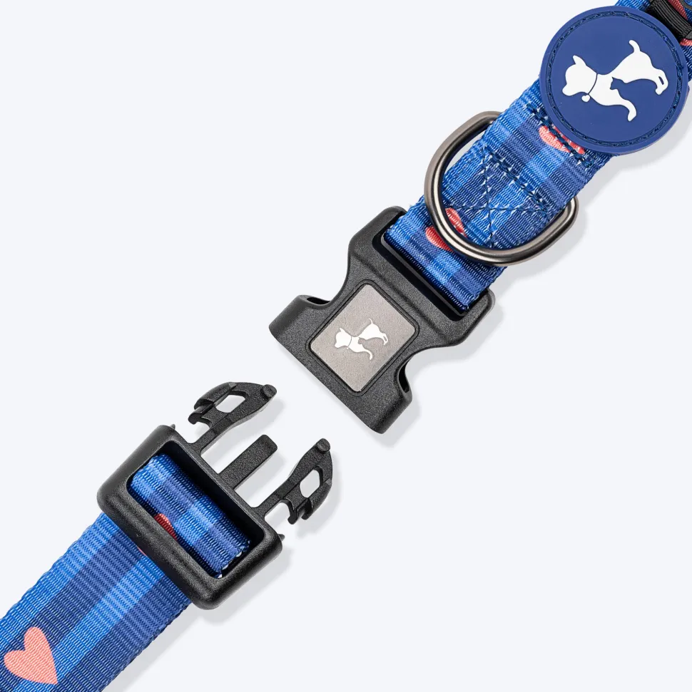 HUFT Striped Love Collar For Dog - Navy