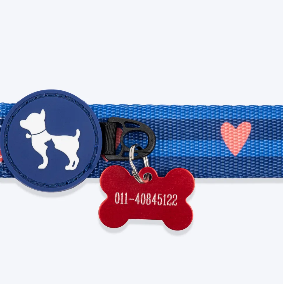 HUFT Striped Love Collar For Dog - Navy