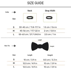 HUFT Summer Bloom Bow Tie With Collar For Dog - Blue