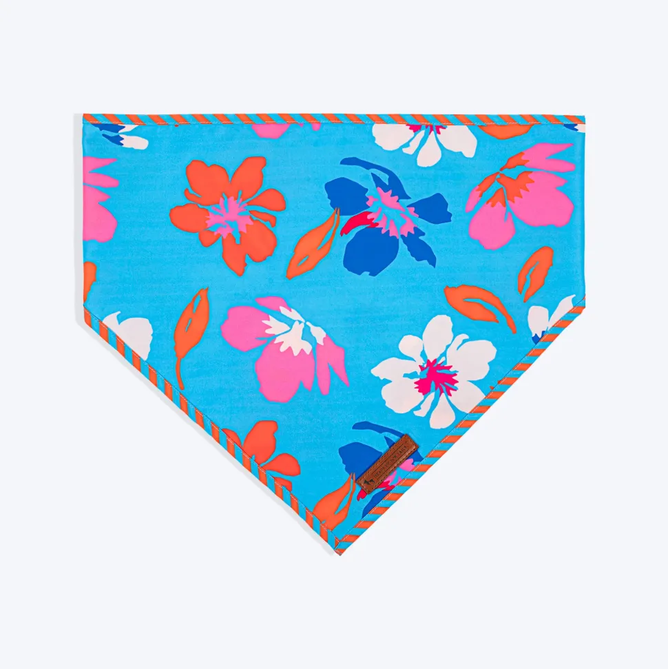 HUFT Summer Bloom Knot Bandana For Dog - Blue