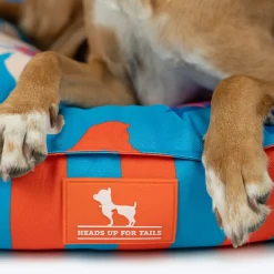 HUFT Summer Bloom Lounger Bed For Dog - Blue