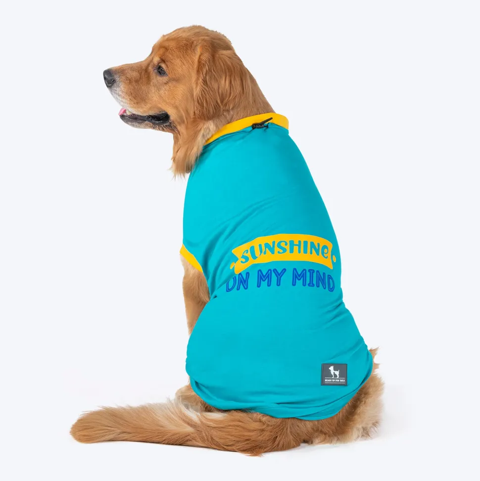 HUFT Sunshine On My Mind T-Shirt For Dogs - Light Blue