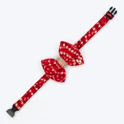 HUFT Super Sitara Bow Tie With Strap For Dog - Red