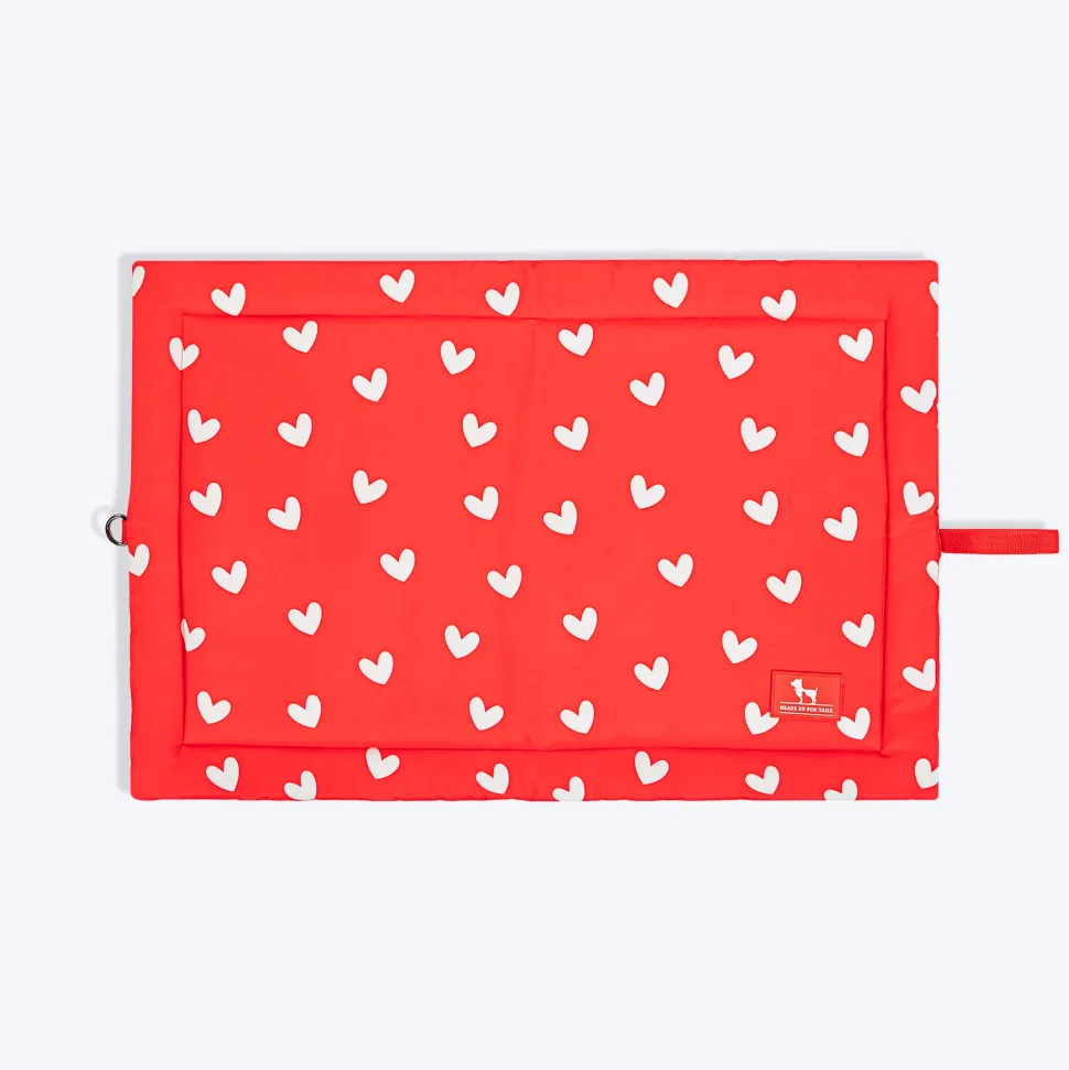 HUFT Sweethearts Flat Mat For Dog & Cat - Red
