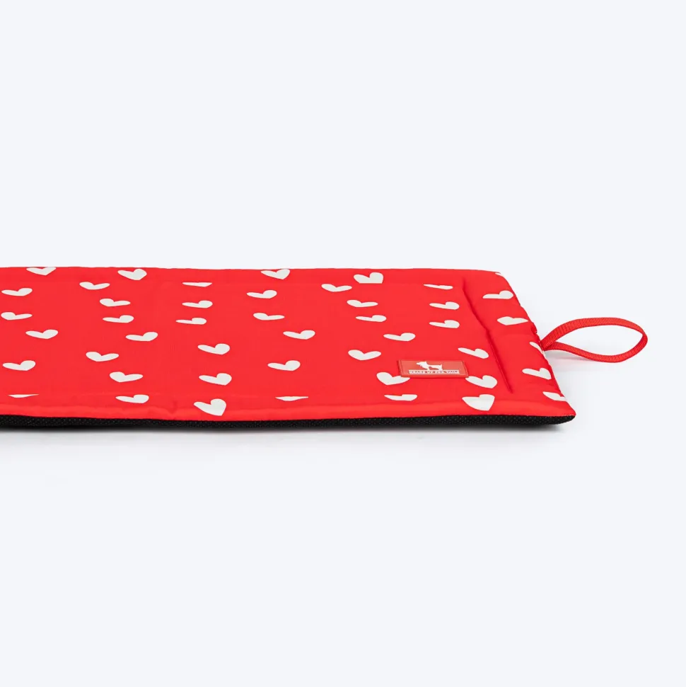 HUFT Sweethearts Flat Mat For Dog & Cat - Red