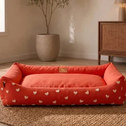 HUFT Sweethearts Lounger Bed For Dog - Red
