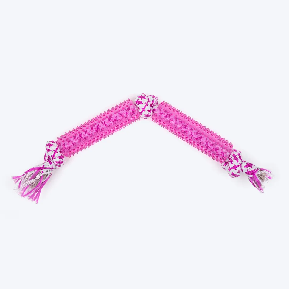 HUFT Taffy Twist Chew Toy For Dog - Pink